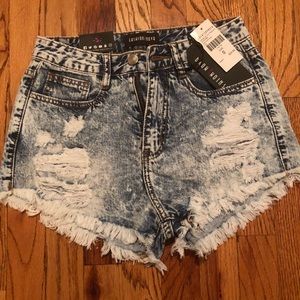 Fashion Nova distressed shorts